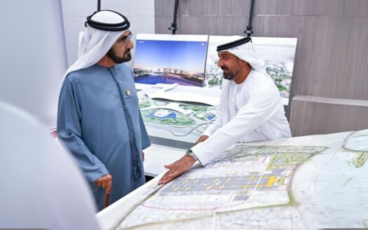 The design for the new passenger terminal at Al Maktoum International Airport, Dubai South, has been approved by Sheikh Mohammed